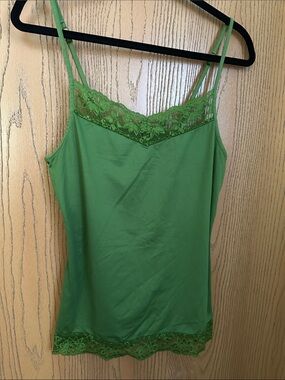 Apt. 9 Green Lace-Trim Camisole